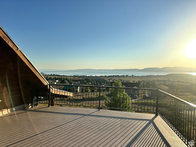 2947 S Chukar Dr, Garden City, UT 84028 - wooden deck with a mountain view