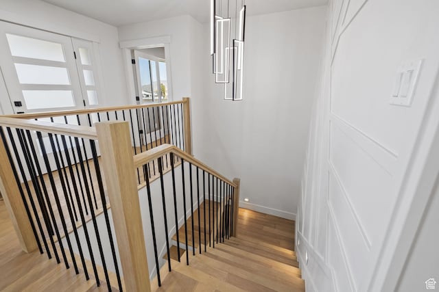 205 S Highland Dr, Santaquin, UT 84655 - stairs featuring baseboards and wood finished floors