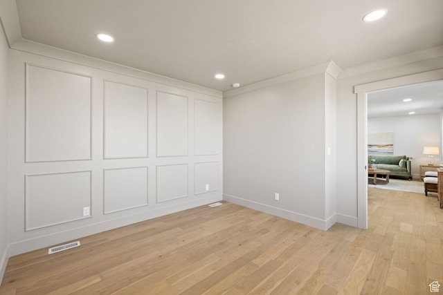 205 S Highland Dr, Santaquin, UT 84655 - unfurnished bedroom featuring recessed lighting, light wood finished floors, and visible vents
