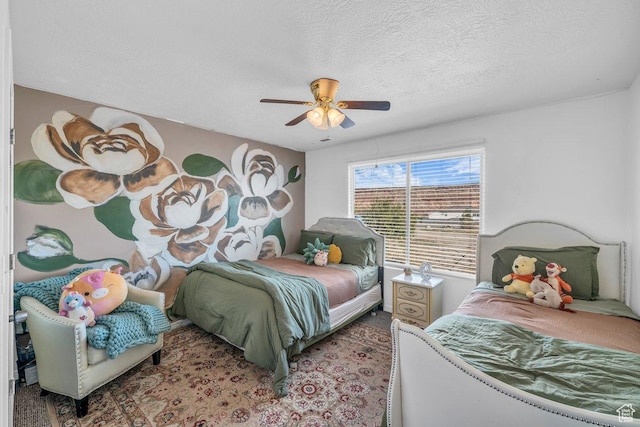1112 S Granada Royale, Washington, UT 84780 - bedroom featuring ceiling fan and a textured ceiling