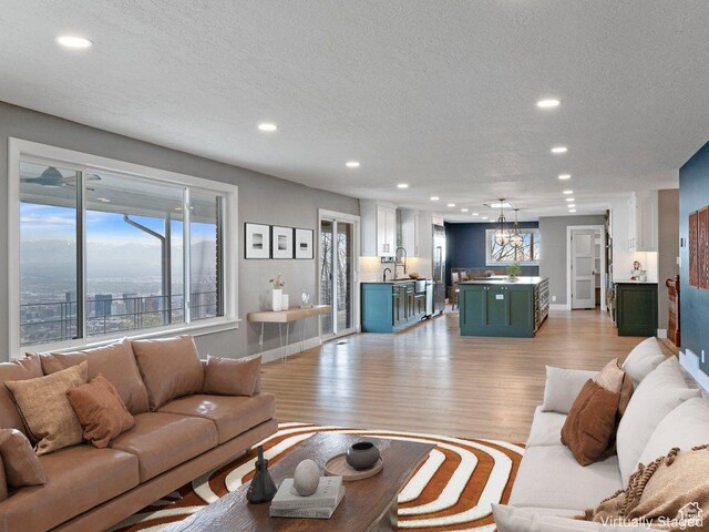 816 E 16th Ave, Salt Lake City, UT 84103 - living area with recessed lighting and a textured ceiling