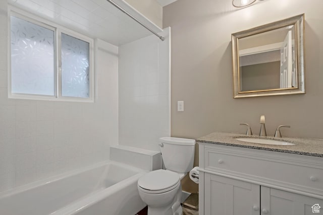 816 E 16th Ave, Salt Lake City, UT 84103 - bathroom featuring vanity, bathtub / shower combination, and toilet