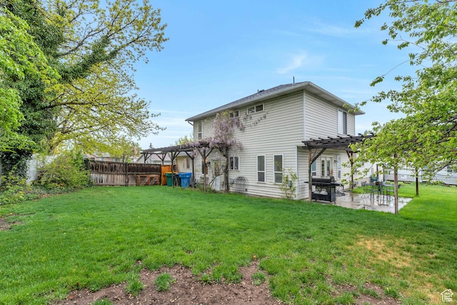 996 W 1340 N, Orem, UT 84057 - back of house featuring a patio area, fence, a yard, and a pergola