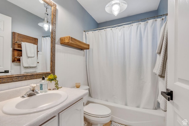 996 W 1340 N, Orem, UT 84057 - full bathroom featuring toilet, shower / bath combo with shower curtain, and vanity
