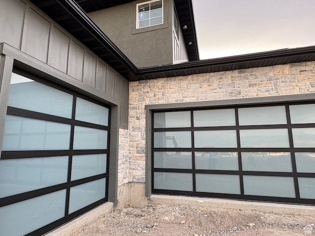 341 N Barlow Ct, Saratoga Springs, UT 84045 - exterior view of stone siding and board and batten siding