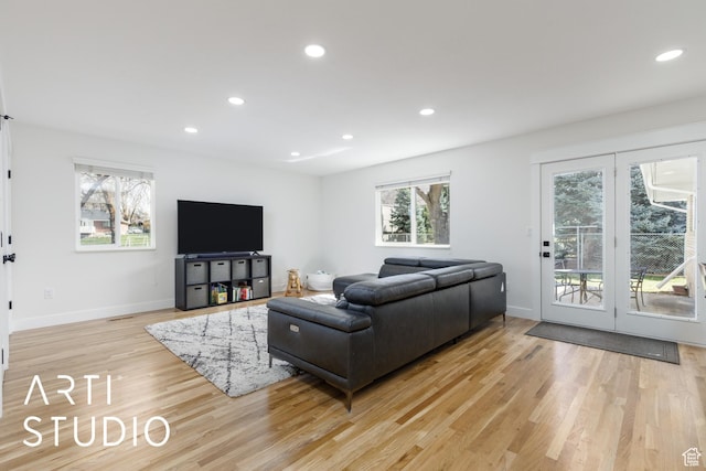 379 E 100 S, Kaysville, UT 84037 - living area with recessed lighting, light wood finished floors, and baseboards