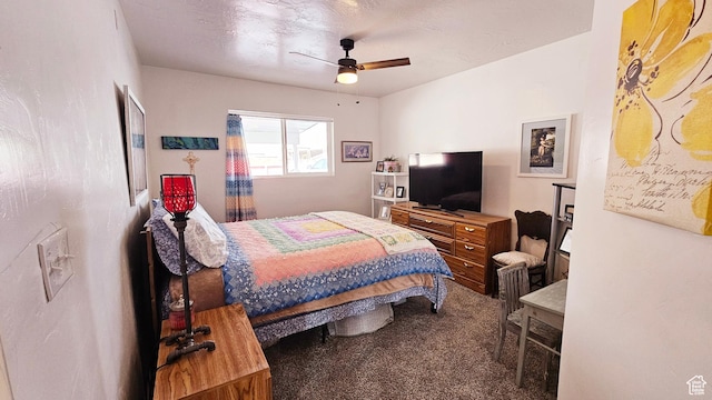 1018 N 3500 W, Vernal, UT 84078 - carpeted bedroom featuring a ceiling fan