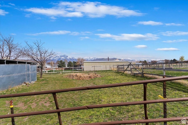 14883 S 3200 W, Bluffdale, UT 84065 - view of yard featuring a mountain view, fence, and a rural view