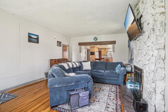3396 W 3800 S, West Valley City, UT 84119 - living room with wood finished floors and visible vents