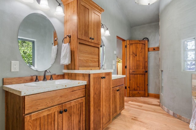 10129 N Basin Canyon Rd, Park City, UT 84098 - bathroom featuring plenty of natural light, vanity, and wood finished floors