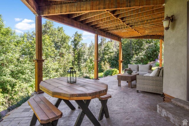 10129 N Basin Canyon Rd, Park City, UT 84098 - view of patio / terrace with an outdoor hangout area