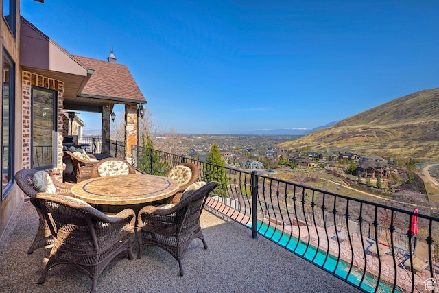 13879 S Standing Oak Dr E, Draper, UT 84020 - balcony with a mountain view and outdoor dining space