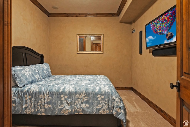13879 S Standing Oak Dr E, Draper, UT 84020 - bedroom featuring crown molding, baseboards, and carpet