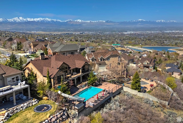 13879 S Standing Oak Dr E, Draper, UT 84020 - bird's eye view featuring a mountain view and a residential view
