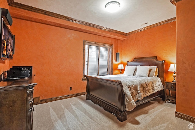 13879 S Standing Oak Dr E, Draper, UT 84020 - bedroom with ornamental molding, baseboards, carpet flooring, and visible vents