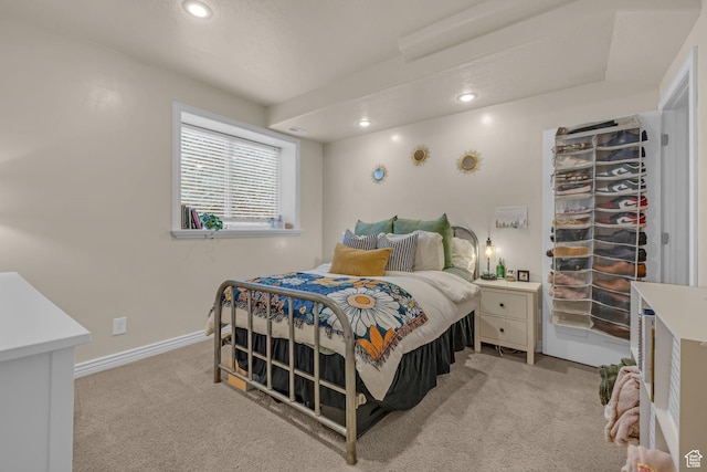 888 W 2800 N, Pleasant Grove, UT 84062 - bedroom with baseboards, recessed lighting, and light carpet