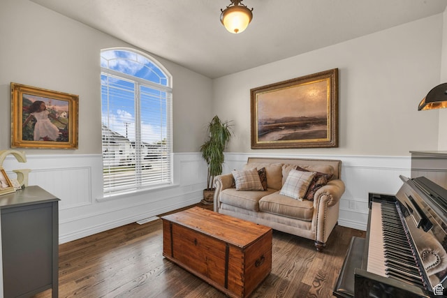 888 W 2800 N, Pleasant Grove, UT 84062 - interior space with dark wood-style flooring, visible vents, and a wainscoted wall