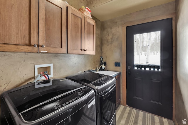 4100 Buck Way Unit 1947, Heber City, UT 84032 - clothes washing area featuring independent washer and dryer, a sink, and cabinet space