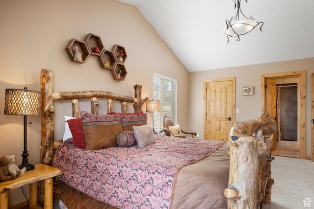 17 Wedge Way, Garden City, UT 84028 - carpeted bedroom with lofted ceiling