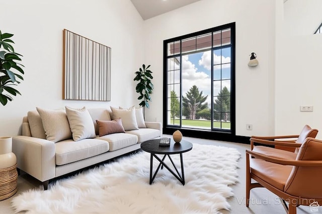 2499 River Meadows Ln, Midway, UT 84049 - living area with a towering ceiling and plenty of natural light