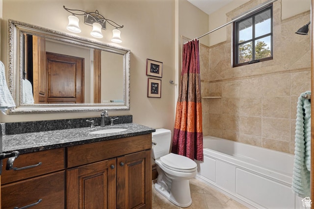 2499 River Meadows Ln, Midway, UT 84049 - bathroom with vanity, shower / bath combo, and tile patterned floors