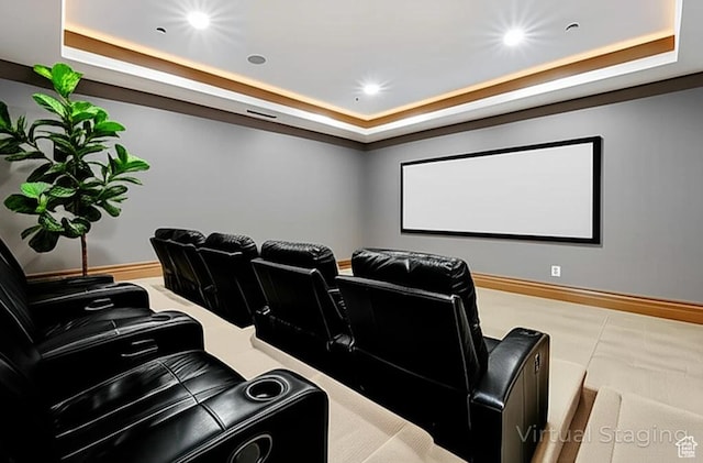 2499 River Meadows Ln, Midway, UT 84049 - cinema with a raised ceiling and recessed lighting