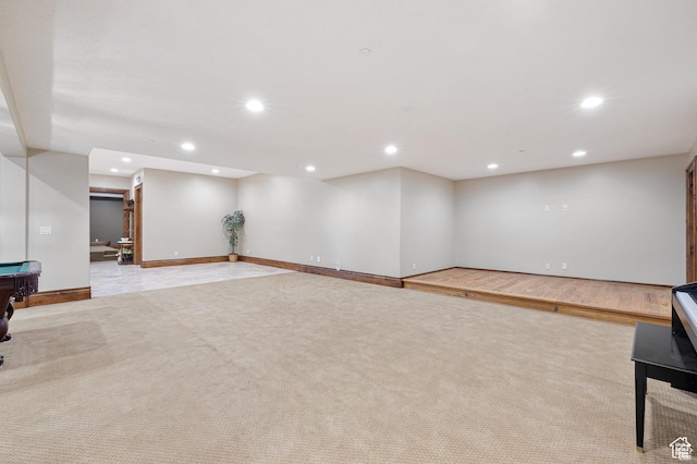 2499 River Meadows Ln, Midway, UT 84049 - finished below grade area featuring recessed lighting and carpet flooring