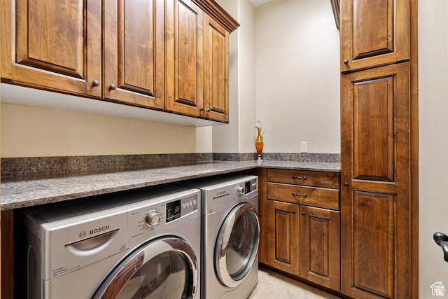 2499 River Meadows Ln, Midway, UT 84049 - washroom featuring separate washer and dryer and cabinet space
