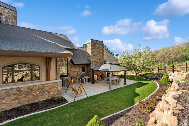 2499 River Meadows Ln, Midway, UT 84049 - view of yard featuring a patio area and a gazebo
