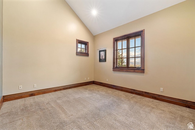 2499 River Meadows Ln, Midway, UT 84049 - empty room featuring carpet flooring and high vaulted ceiling