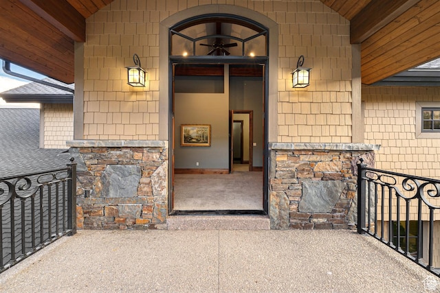 2499 River Meadows Ln, Midway, UT 84049 - entrance to property with stone siding