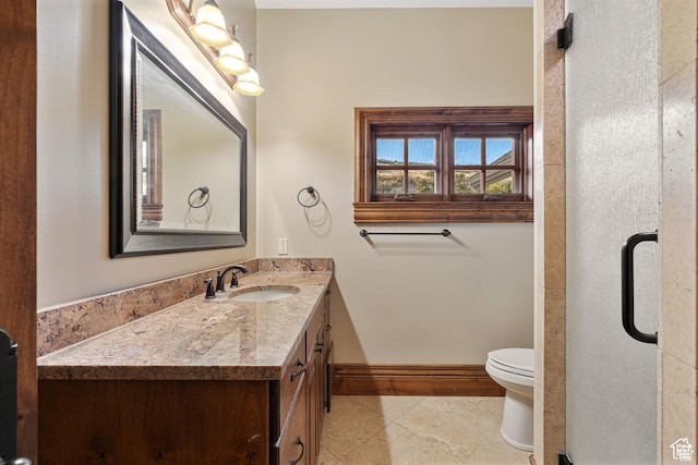 2499 River Meadows Ln, Midway, UT 84049 - full bathroom with vanity, tile patterned floors, and a shower with door