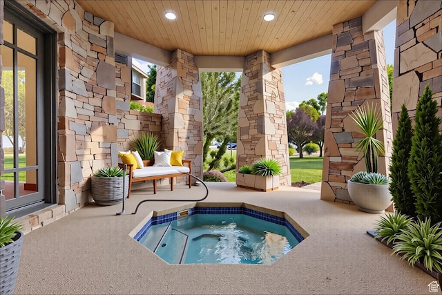 2499 River Meadows Ln, Midway, UT 84049 - view of pool featuring a hot tub