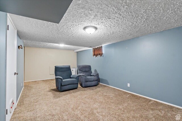 108 W 4300 S, Washington Terrace, UT 84405 - sitting room with baseboards, carpet, and a textured ceiling