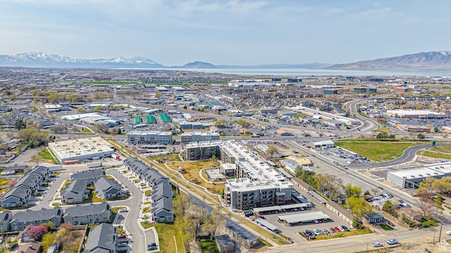 aerial view featuring a mountain view
