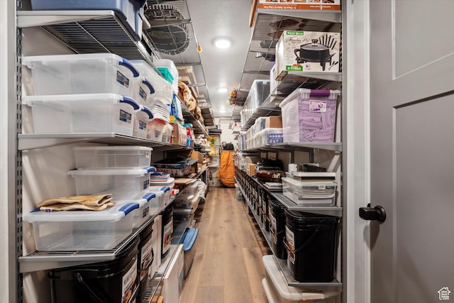 view of storage area