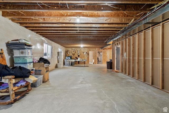 view of basement