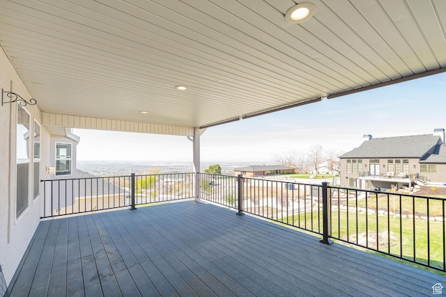 deck featuring a residential view