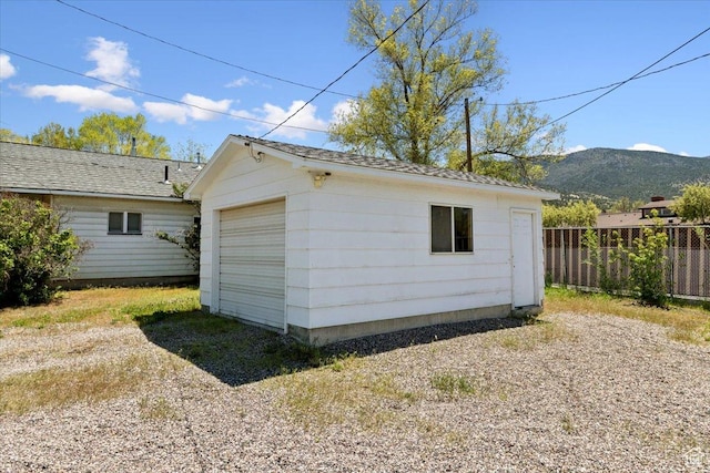 205 S Main St, Manti, UT 84642 - view of outdoor structure with fence, an outbuilding, and a mountain view