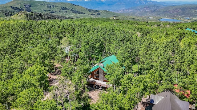 11551 E Marigold Ln Unit 1659, Heber City, UT 84032 - drone / aerial view of a mountainous background and a heavily wooded area