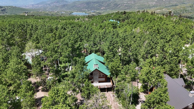 11551 E Marigold Ln Unit 1659, Heber City, UT 84032 - view from above of property featuring a heavily wooded area and a mountainous background