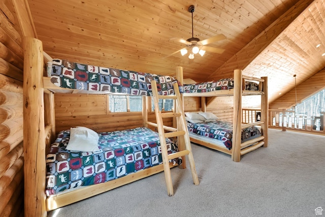 11551 E Marigold Ln Unit 1659, Heber City, UT 84032 - bedroom featuring wooden ceiling, carpet, and vaulted ceiling