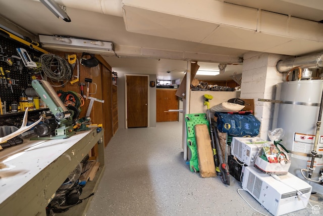 storage featuring secured water heater