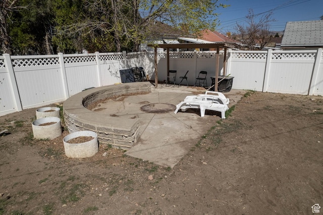 view of patio / terrace featuring a fenced backyard