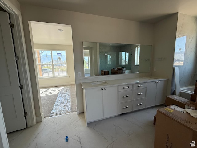 1362 S 1960 W Unit 3, Lehi, UT 84043 - full bath featuring vanity, marble finish floors, and a marble finish shower