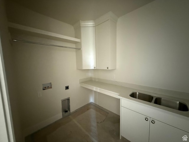 1362 S 1960 W Unit 3, Lehi, UT 84043 - laundry area featuring electric dryer hookup, hookup for a washing machine, and cabinet space