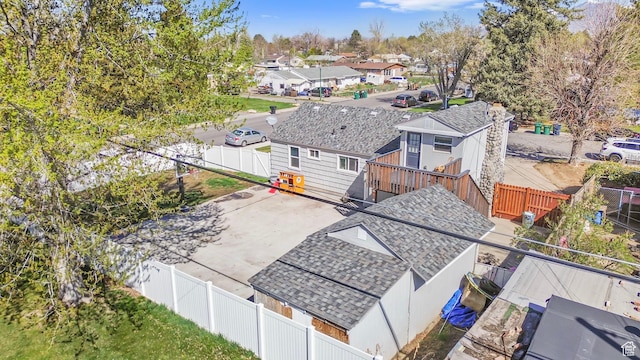 aerial view featuring a residential view