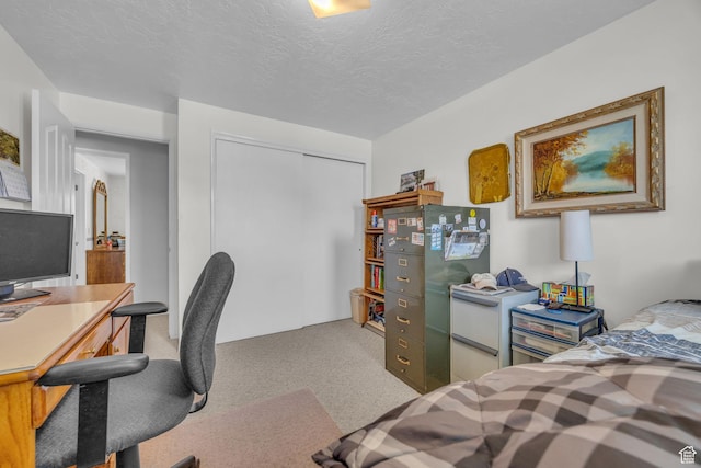 4926 S 3655 W, Taylorsville, UT 84129 - bedroom featuring a textured ceiling, a closet, and carpet floors