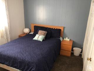 bedroom featuring carpet