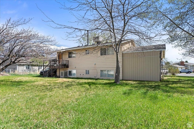 250 N 350 E, Orem, UT 84057 - back of house with a yard, a chimney, and stairs
